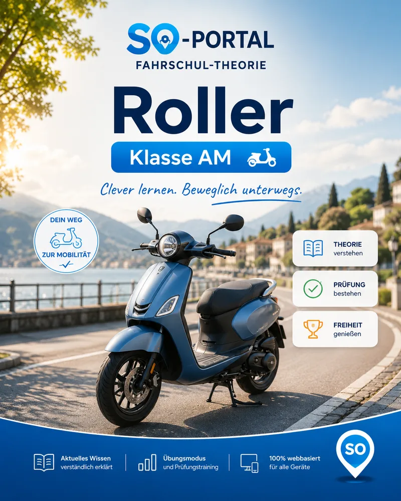 Roller als Motiv für den Lernbereich Führerscheinklasse AM