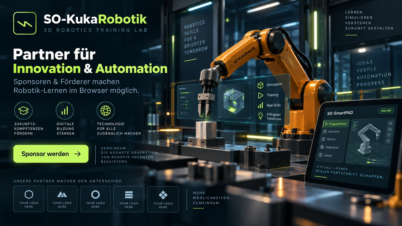 SO-KukaRobotik Sponsoren-Cover: Partner für Innovation und Automation
