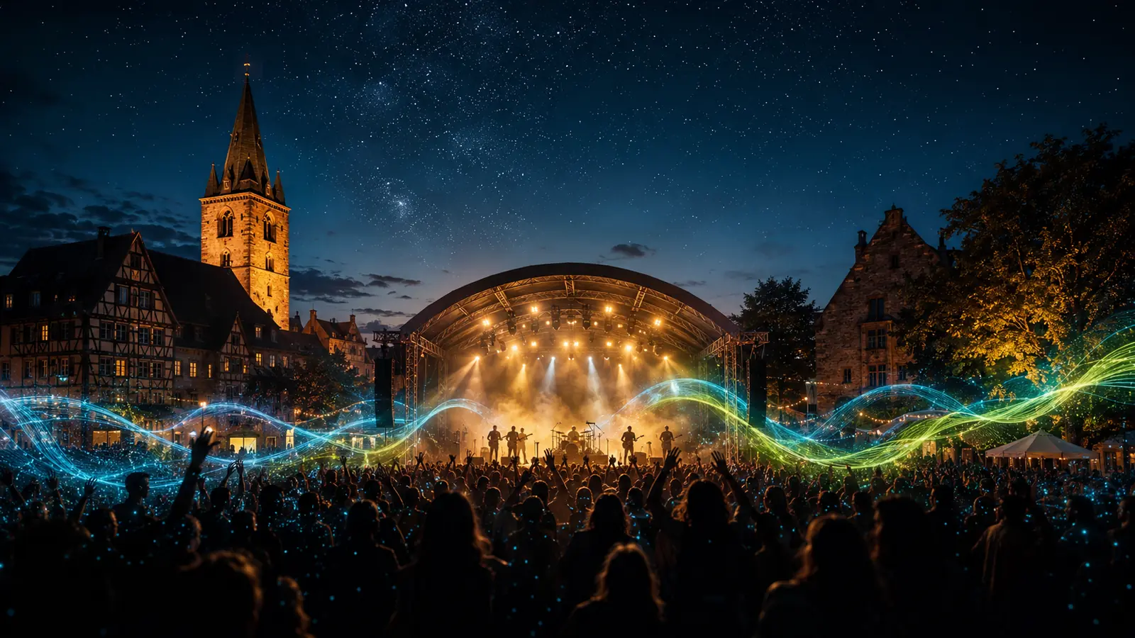 Illustratives Themenbild für Musik, Konzerte und Festivals