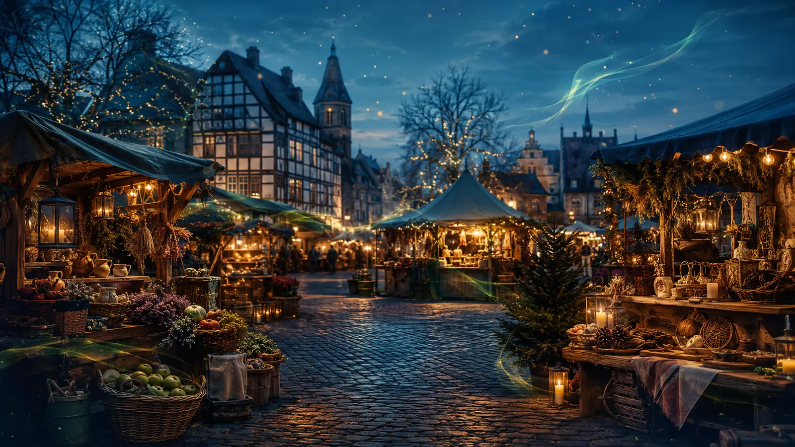 Illustratives Themenbild für Märkte und Weihnachtsmärkte