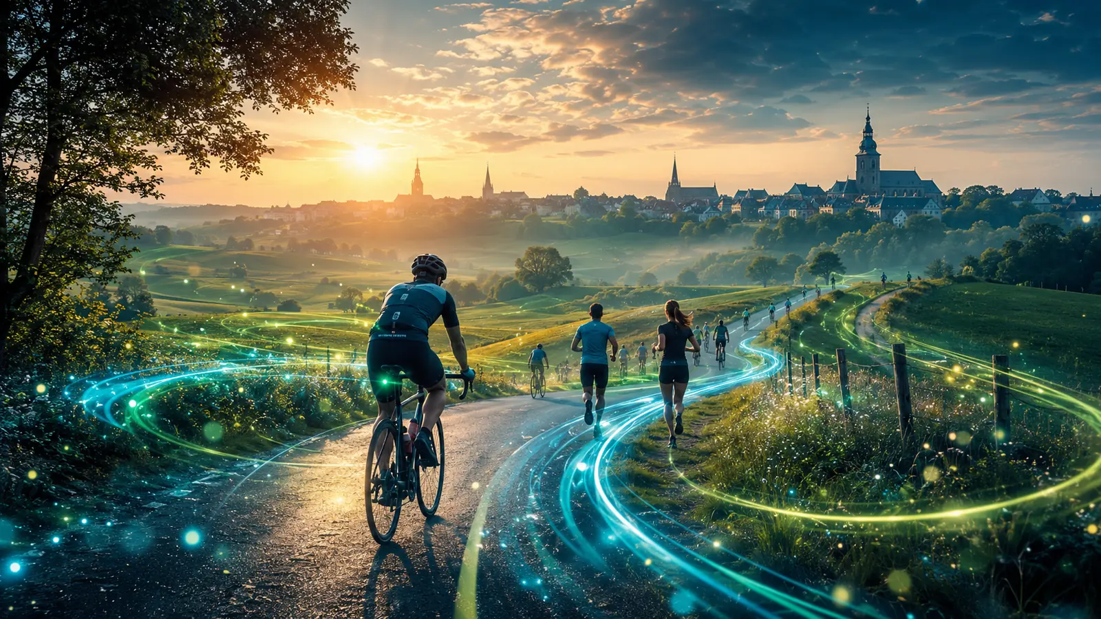 Illustratives Themenbild für Sport, Radfahren und Bewegung
