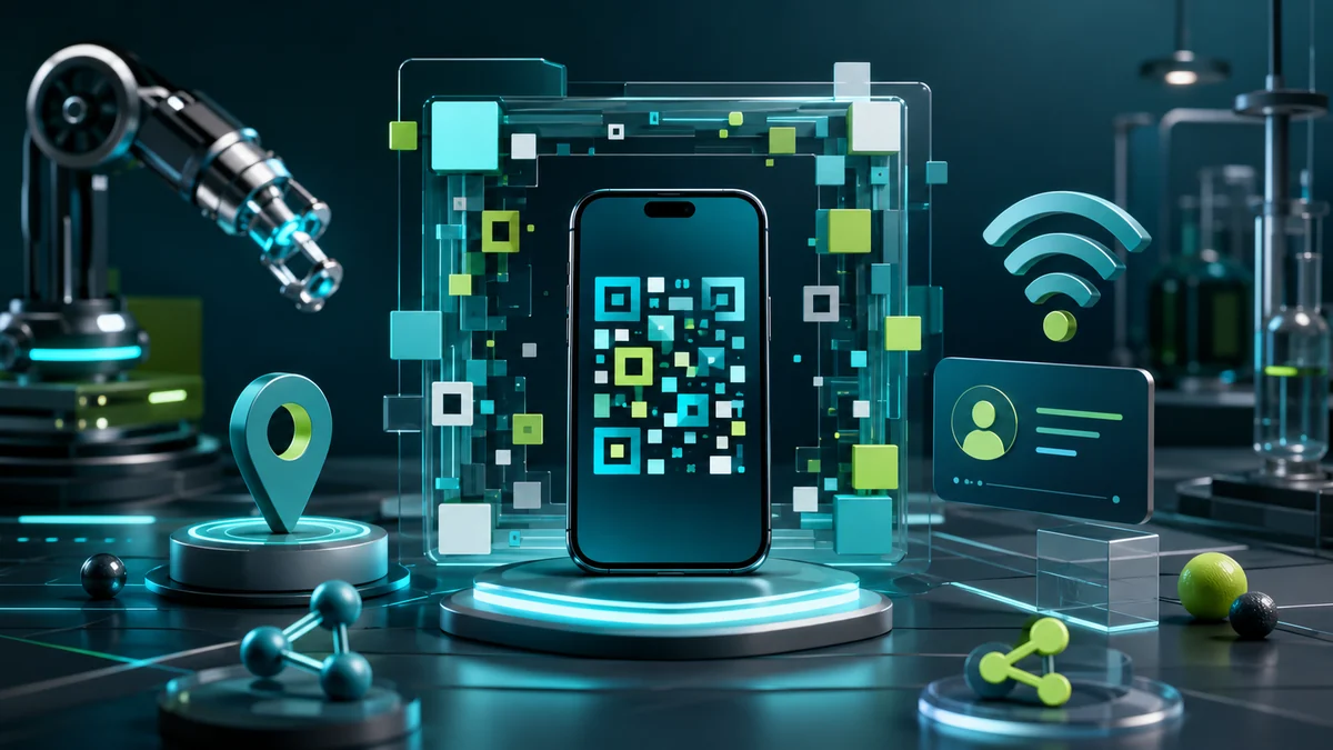 Jarvis QR-Code Generator mit Smartphone, QR-Motiv und digitalen Verbindungen