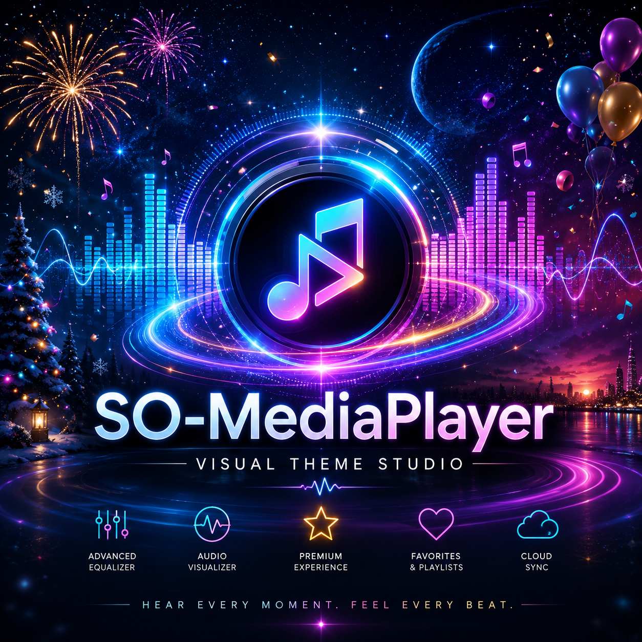 SO-MediaPlayer: Musik, Visuals, Bildergalerie und Party-Themes in einer Show