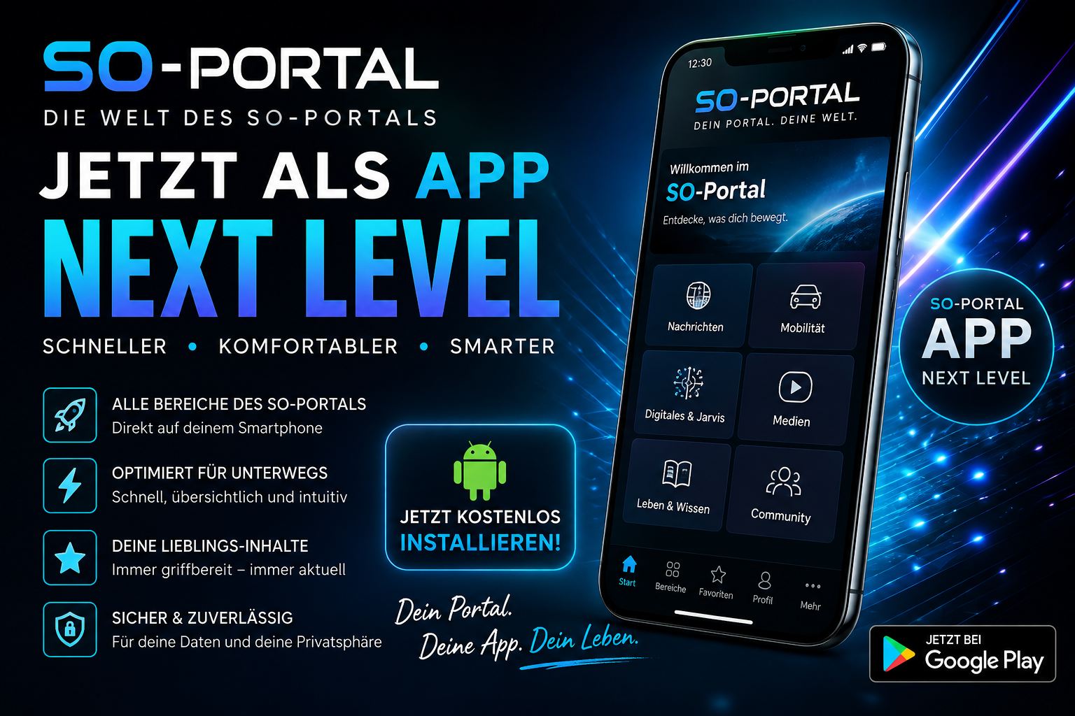 Das SO-Portal als Android-App: Die Portal-Welt direkt auf dem Smartphone (STAND: 6.09.26)