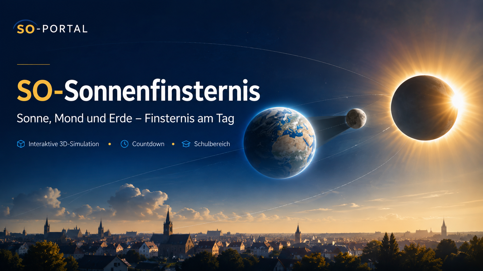 Sonne, Mond und Erde – wenn es am Tag plötzlich dunkler wird