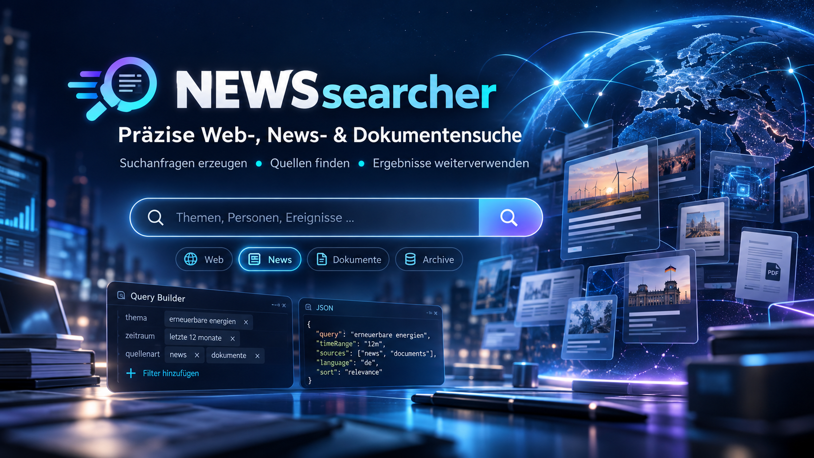 NEWSsearcher: Präziser suchen statt sich durch Trefferlisten zu kämpfen