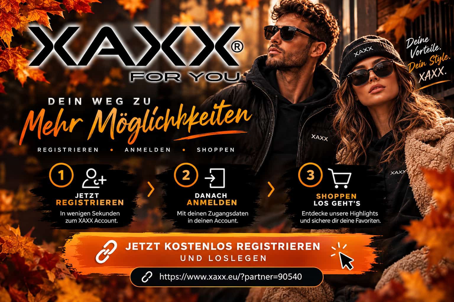 XAXX entdecken – kostenlos registrieren und shoppen